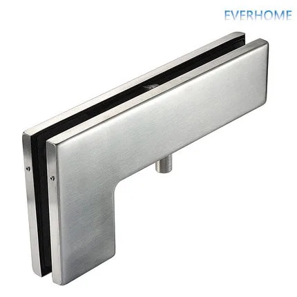 

304 stainless steel glass door curved clip 7 word clip door clamp for 10-12mm glass 100KGS loading,free DHL