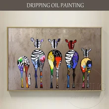 Unframed Artist Hand painted High Quality Modern Funny Animals Horses Oil Painting on Canvas Funny Donkey