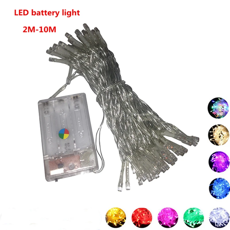 Christmas string light LED battery light 2M 3M 4M 5M 10M holiday lights/wedding/ LED decoration lamp series battery