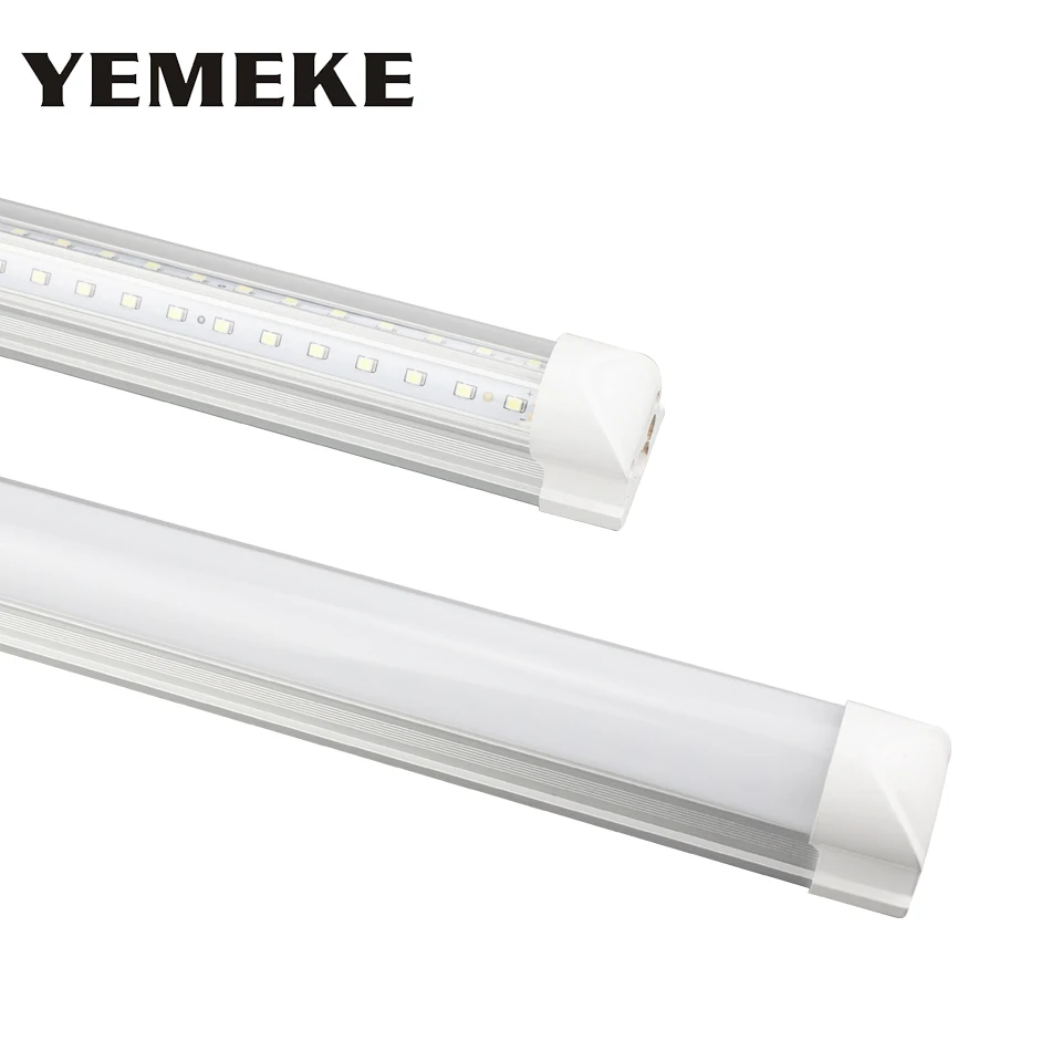 

LED Integrated Tube T8 570mm 2Ft Led Tube Lights 220V SMD 2835 96LEDs 2 Ft V Shape Led Tube Light T8 AC85-265V Milky/Clear Cover