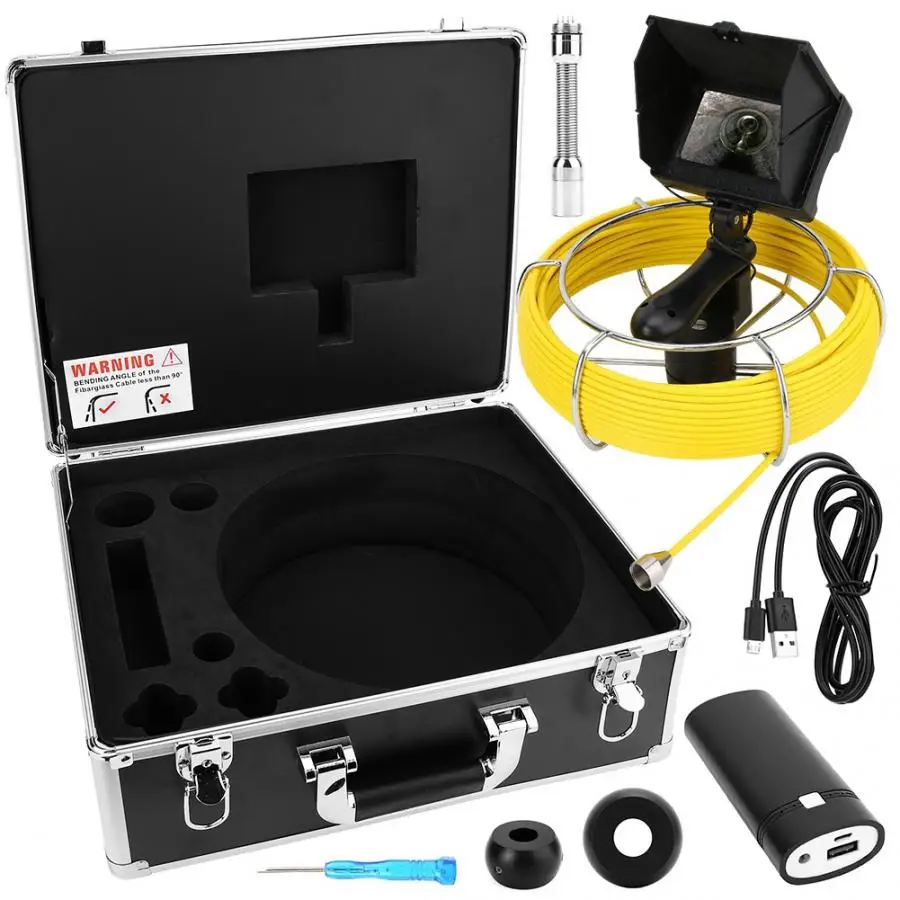 

4.7inch 17mm Mini Handheld Pipe Pipeline Inspection Camera Drain Sewer Industrial Endoscope with Monitor