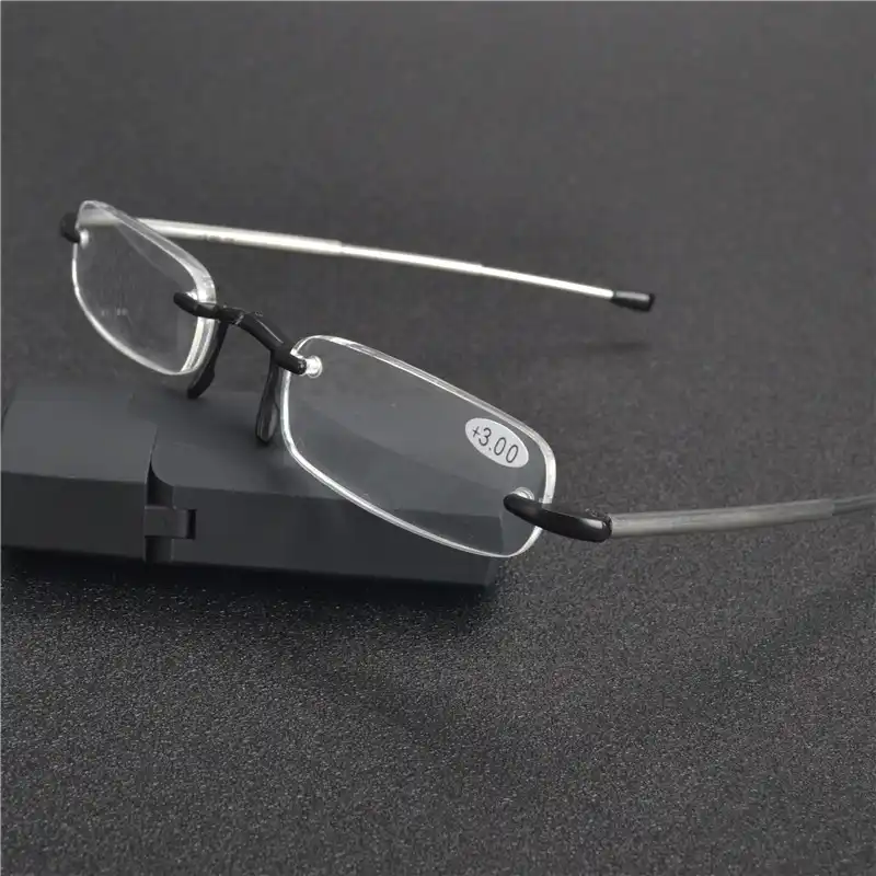 frameless folding reading glasses