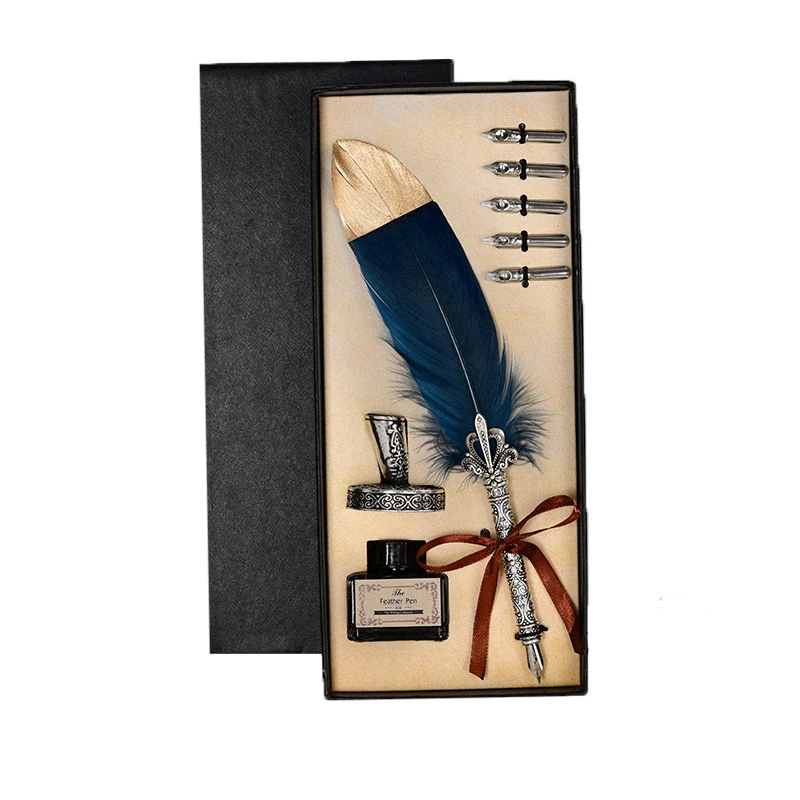 1 шт. Ретро Перо Dip Pen Письмо Перьевая Ручка Набор Чернил Красивая Свадьба