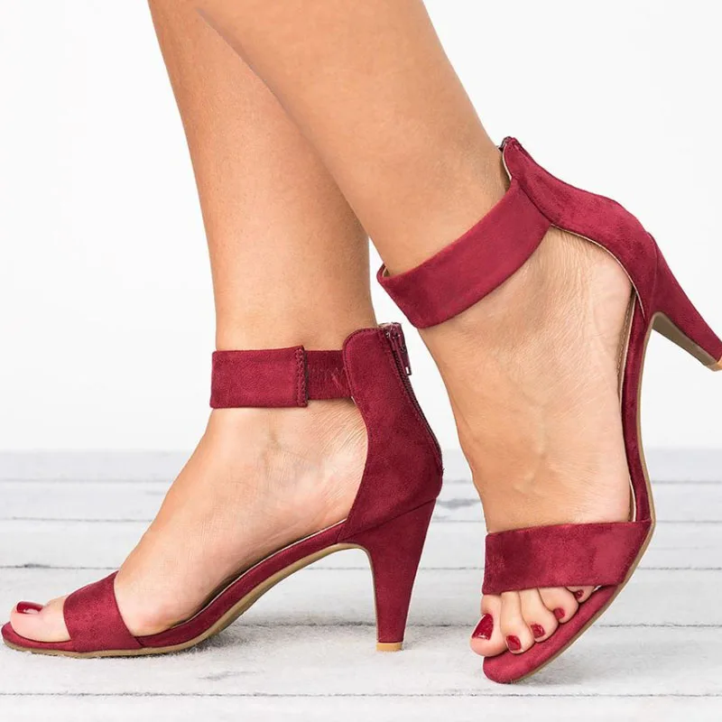 

Women Sandals Open Toe Summer Shoes Female High Heels Sandals Female Plus Size 11 Thin Heel Shoes Woman 2019 Sandalias Mujer