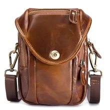 Мужская сумка на пояс, водонепроницаемая сумка для мобильного телефона, кожаная многофункциональная сумка для ключей