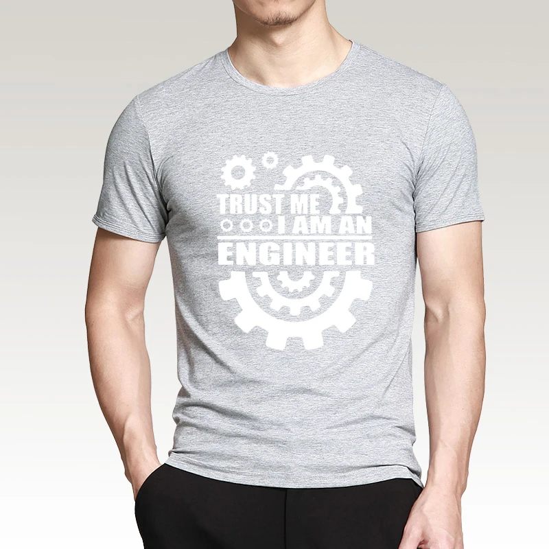 Мужская футболка с коротким рукавом 100% хлопок принтом Я инженер лето 2019|men t-shirt|short