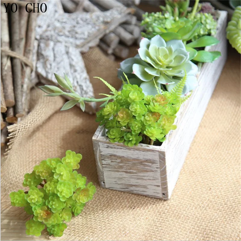 YO CHO 4PCS High Quality Artificial Plants 24 Heads Fake Hanging