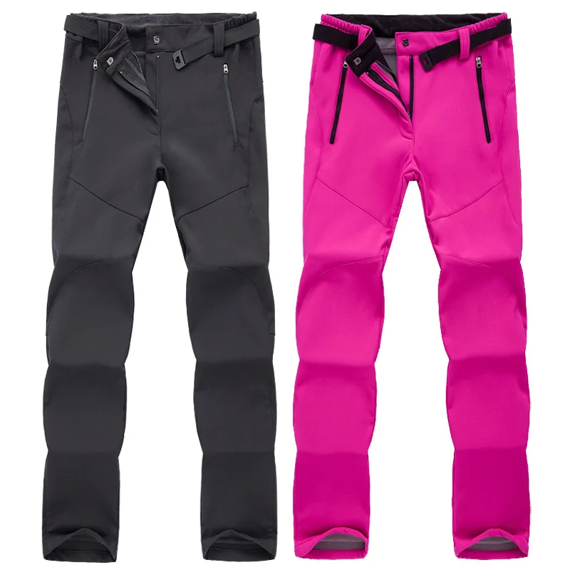 Winter Thick Fleece Pants Men Outdoor Warm Waterproof Windproof Breathable  Soft Shell Trousers Women Sports Hiking Cargo Pants - AliExpress