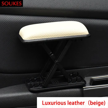 

Car Driver's Left Hand Leather Armrest Support Bar Box For Ford ranger Mondeo Kuga Fiat 500 Abarth Nissan Ashqai J11 Juke Jeep