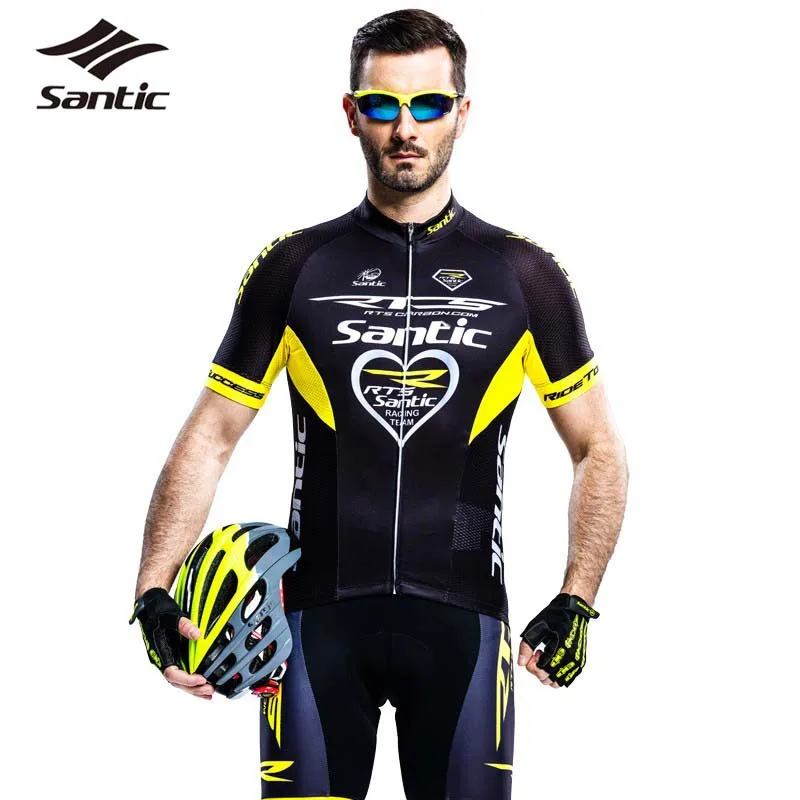 

2017 SANTIC Men Racing Team PRO Triathlon Cycling Jersey Compression Short Sleeve Cycling Clothing MTB Road Bike Bicycle Jerseys