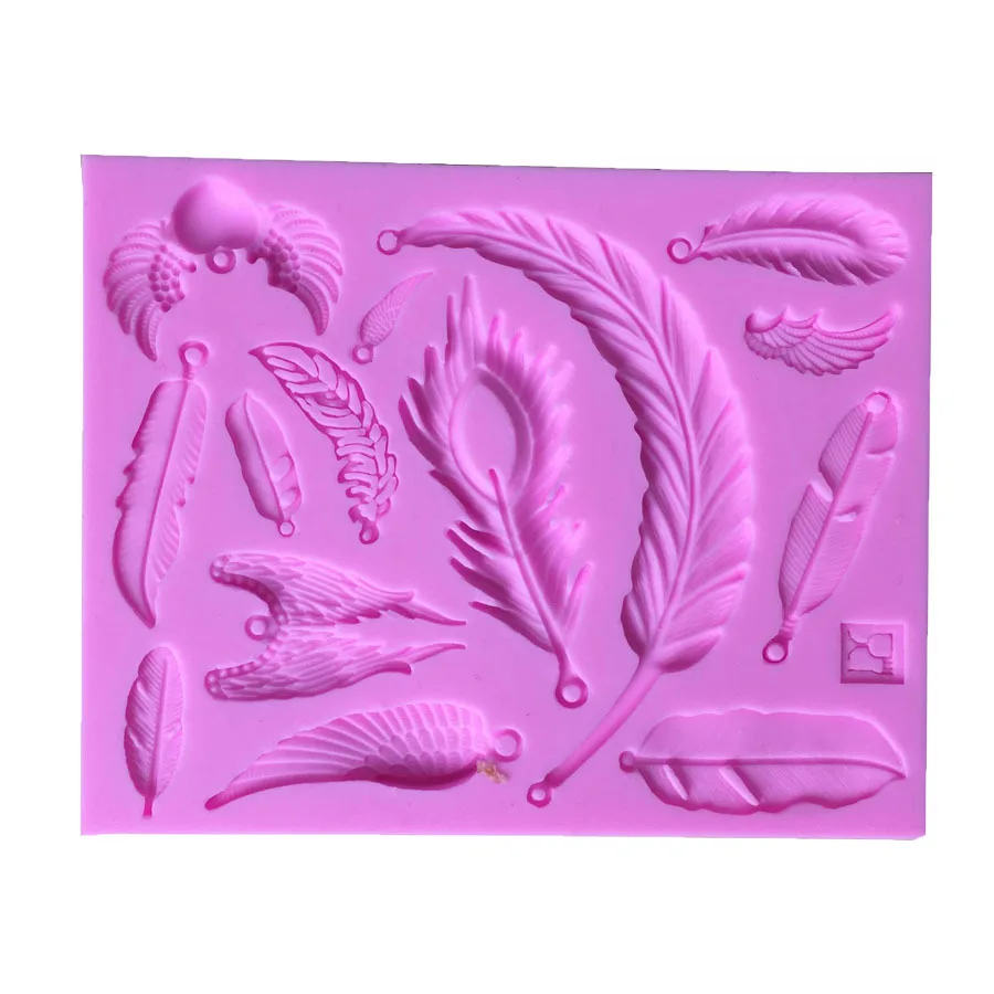 Angel Feather Sayap Burung Fondant 3D Silikon Dekorasi Mold DIY Kue