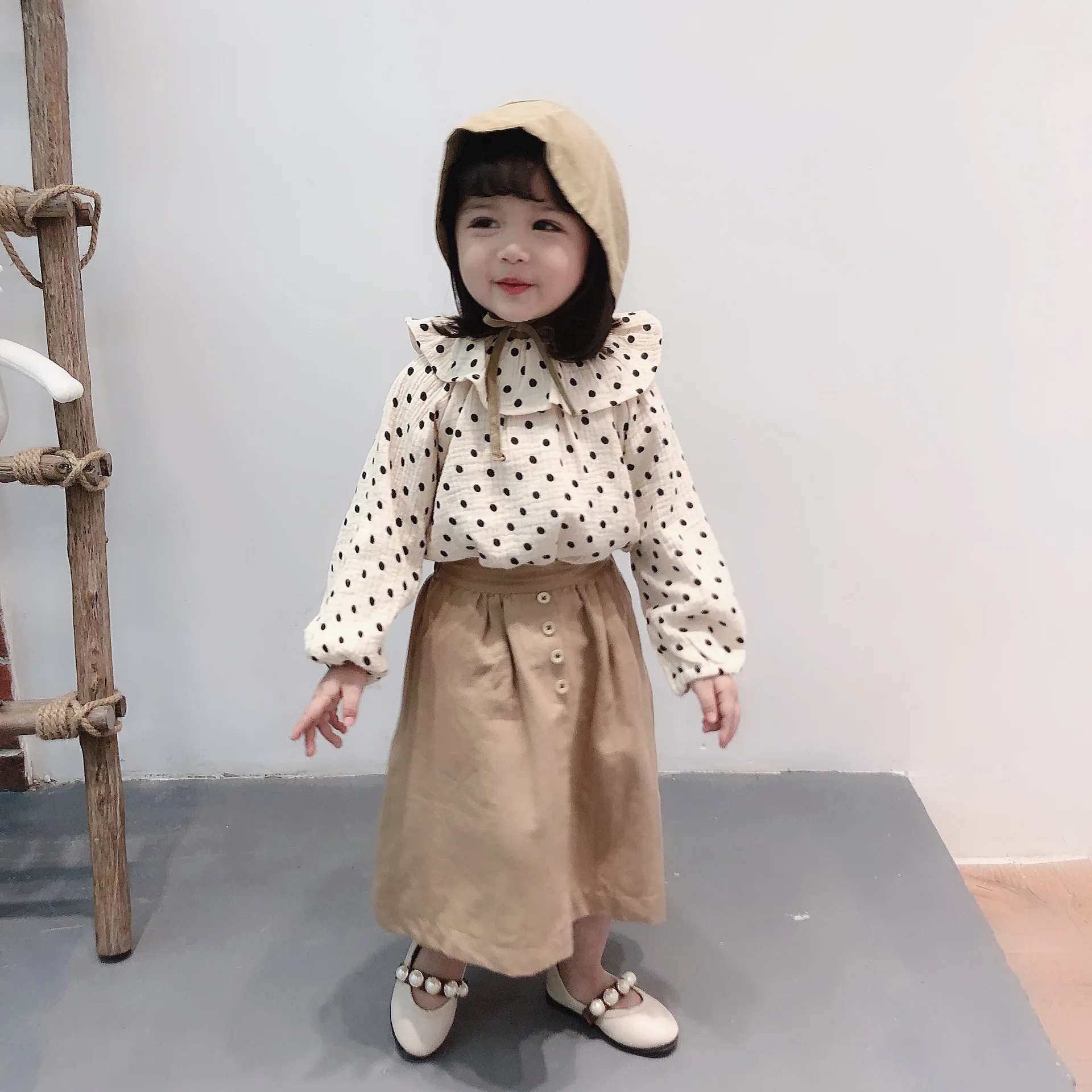 Коллекция года, одежда для детей весенний продукт, юбка из хлопка и конопли юбка для девочек в литературном стиле длинная юбка для маленьких девочек в Корейском стиле Mori
