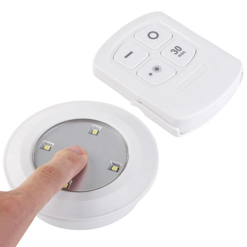 5 LED Wireless Puck Bright White Warm White Lights Remote Control Home LED Wireless Puck Light