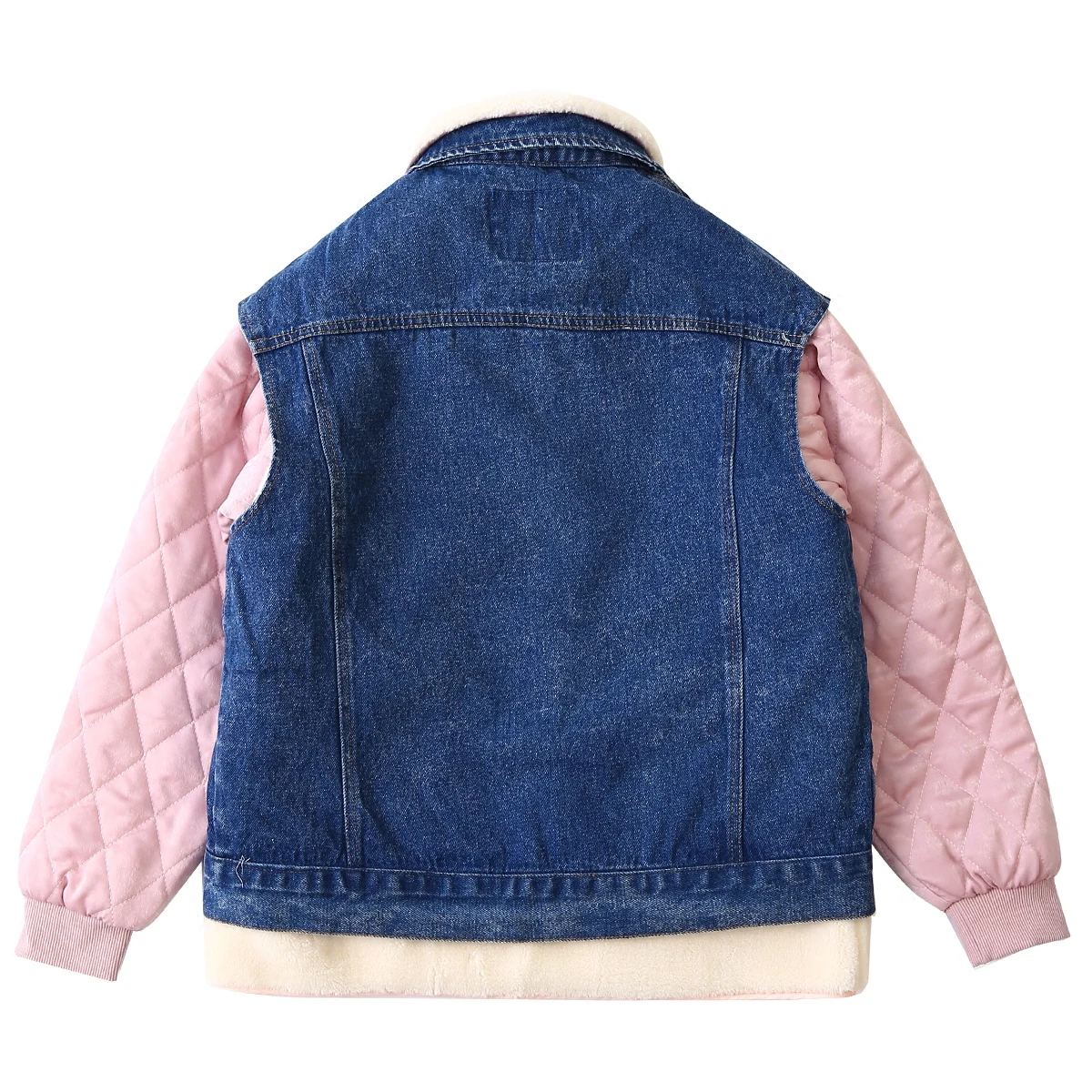 Manteau Et En Two Épais Chaud Décontractée 2018 Dame Patchwork Gilet Deux Veste pièces Outwear Manteau Denim Printemps Court Femmes Pcs Nouvelle Vestes wRqv8F7