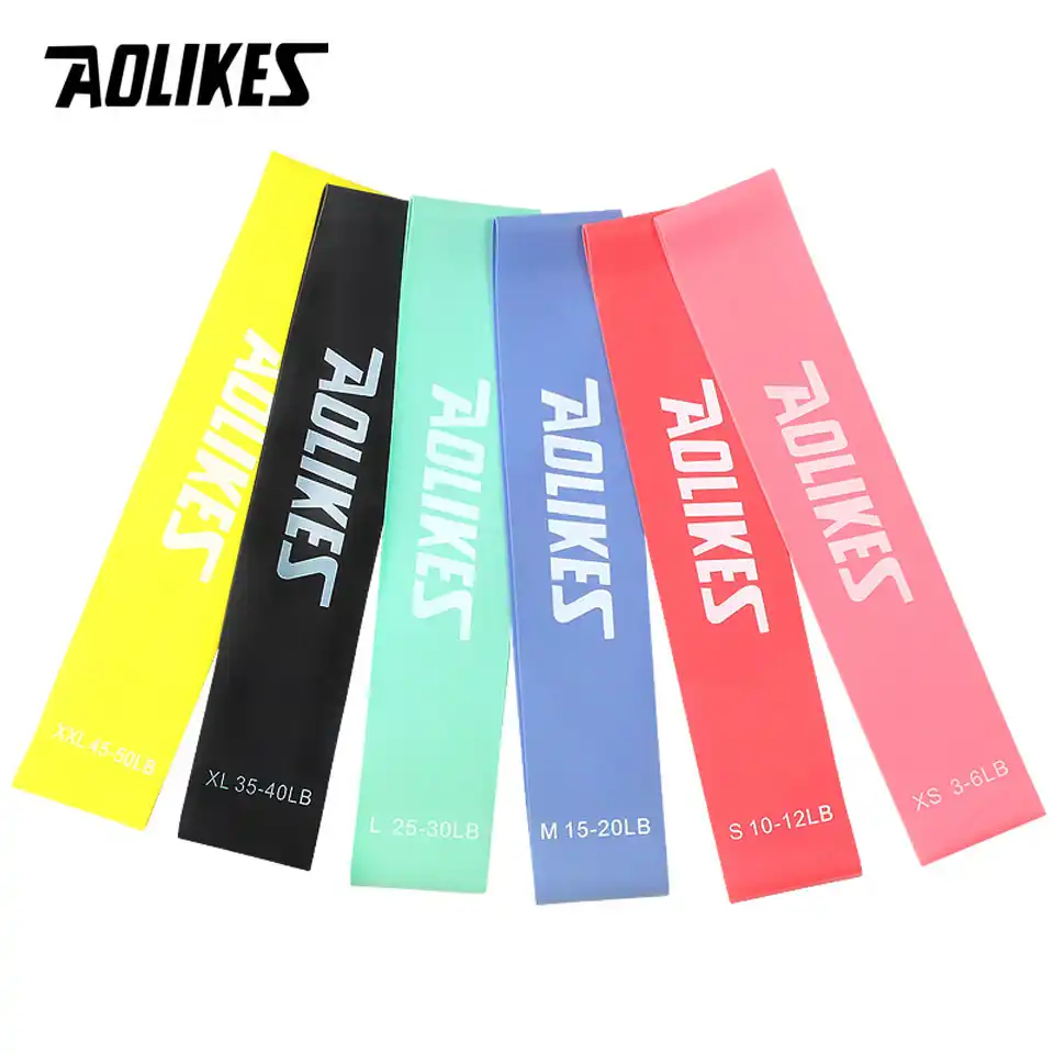 AOLIKES 1PCS Resistance Band 6 Levels Available Natural Latex Gym