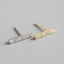 WTLTC серьги-гвоздики из стерлингового серебра 925 пробы для женщин Изящные маленькие серьги-гвоздики из кубического циркония Минимальный подарок