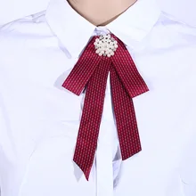 Новая милая красивая рубашка ткань для платья галстук-бабочка Модный жемчужный алмазный наконечник Бабочка Женские аксессуары мужские галстуки вечерние Duftgold