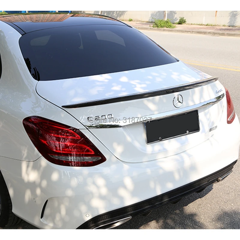 Для Benz W205 C180 C200 C260 C280 C300 C74 спойлер карбоновое волокно задний спойлер на крыше крыло багажника губы крышка багажника автомобиля Стайлинг