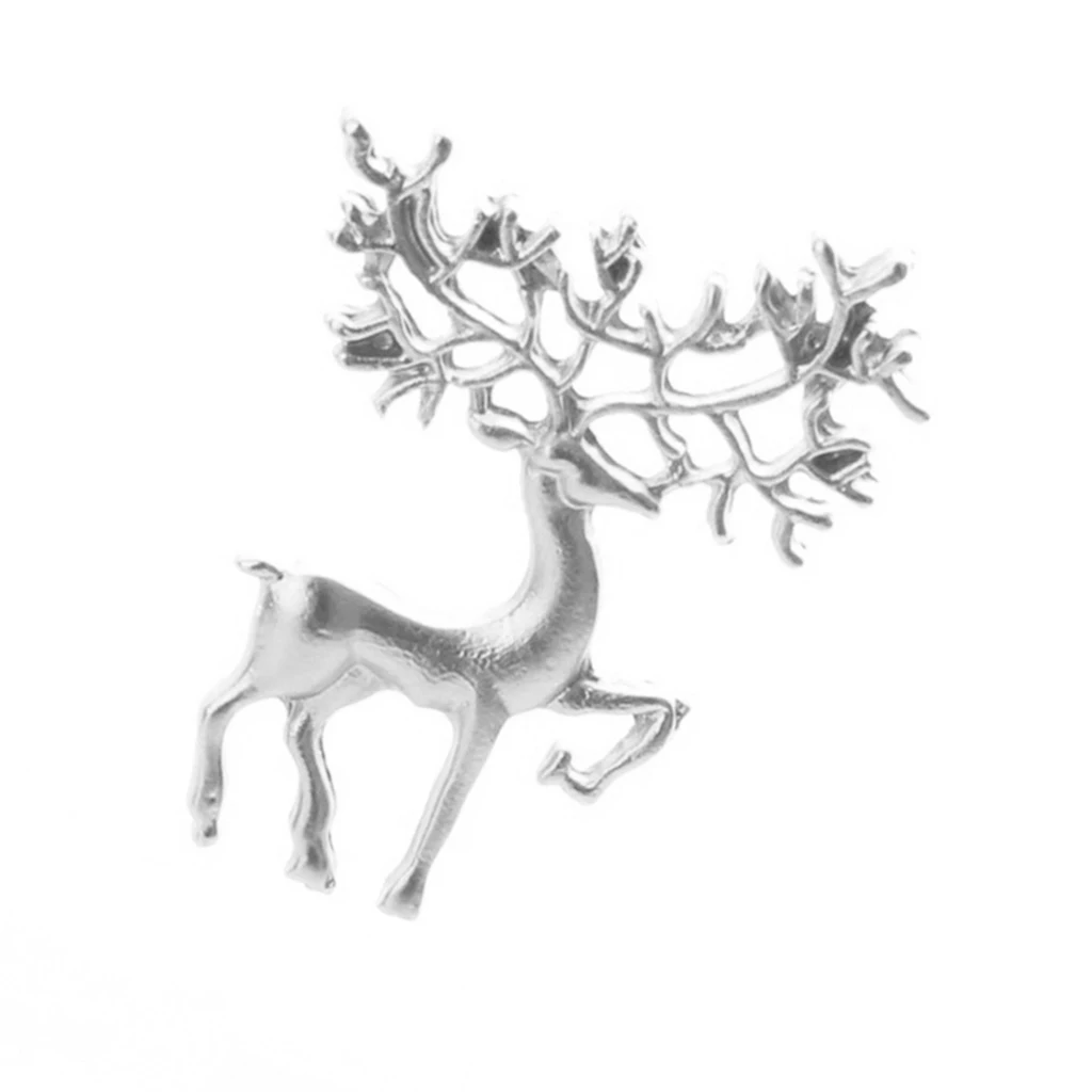 Christmas Themed Reindeer Brooch Women Mens Xmas Deer Brooch Pin Elegant Winter Coat Corsage Costume Party