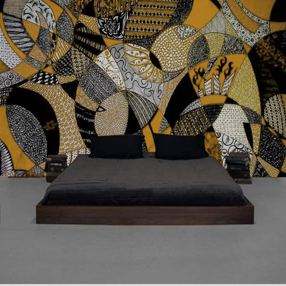 

Free Shipping Custom Minimalist Retro Irregular wallpaper TV Background Wall paper Decorative for Bar 3d Mural wallpaper