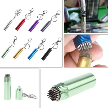 

Mini Billiard Snooker Pool Table Cue Tip Shaper Pick Pricker Metal Repair Tool with Keychain Billiards Accessories 8 Colors