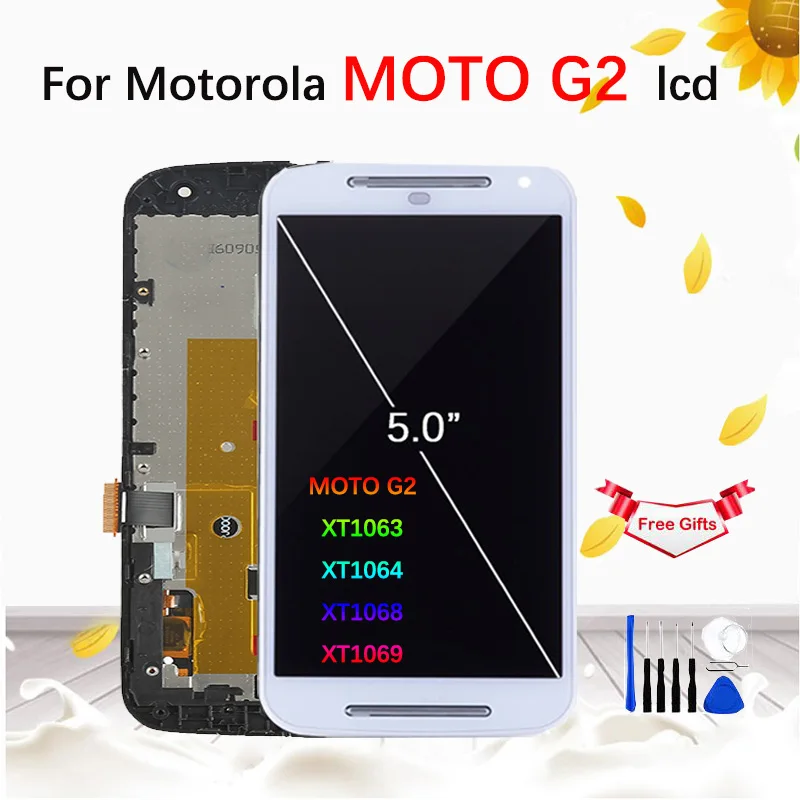 

For Motorola MOTO G2 XT1063 XT1064 XT1068 XT1069 LCD Display Touch Screen With Frame Digitizer Assembly Replacement