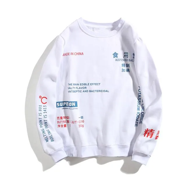 

Mr.nut country tide retro graffiti round neck hoodie male college wind youth tide brand set head hip hop style hoodie