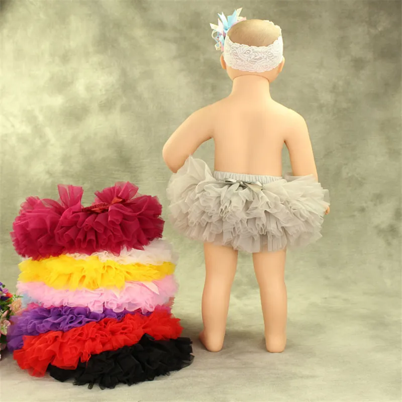 Детские хлопковые шаровары с оборками для девочек, хлопковая шифоновая юбка-пачка для новорожденных D0040