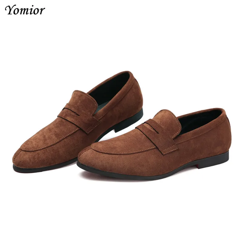 Yomior High Quality Cow Suede Men Formal Brand Shoes Fashion Loafers ...