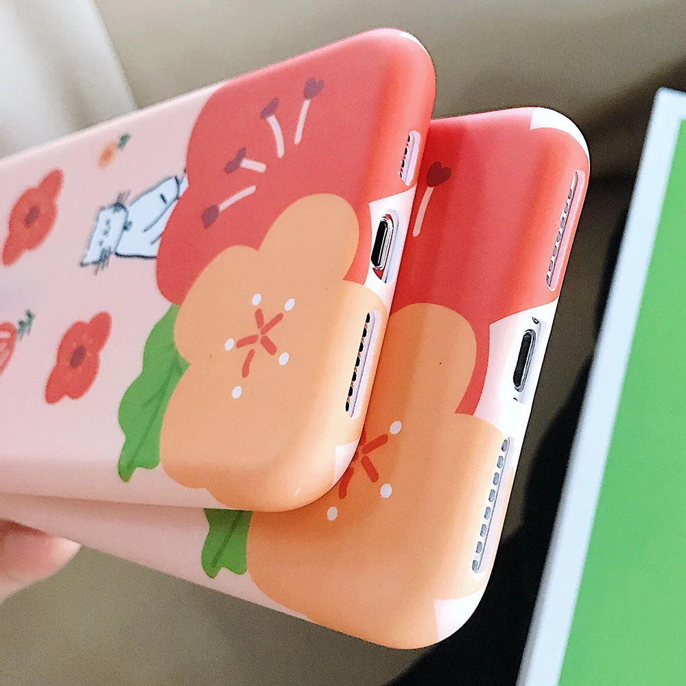 KIPX1123_4_JONSNOW Solid Liquid Soft Silicone Case For iPhone X XR XS Max 6 6S 7 8 Plus Cases Painted Cartoon Chick Cat Pattern TPU Cover