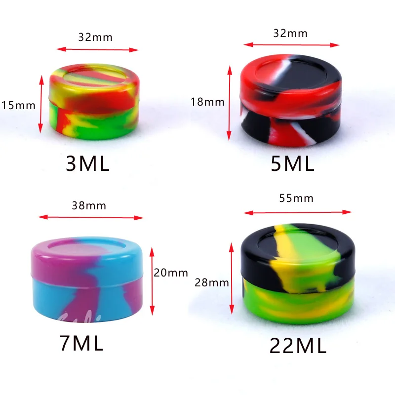 50 шт 3 мл/5 мл/7 мл/22 мл пустая силиконовая Косметическая коробка для хранения баночка для косметики горшок дорожный крем-лосьон для лица Флаконы жидкие контейнеры для масла