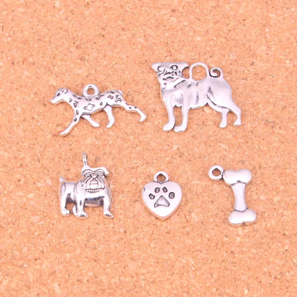 20 шт. подвески для ожерелья браслета|dog charm pendants|charm pendanttibetan silver plated |