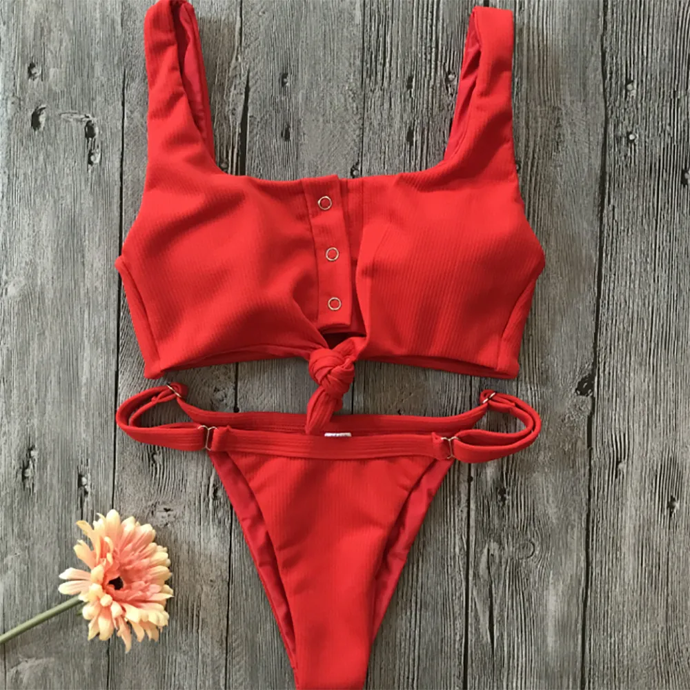 

2018 Strapless sexy Bikini set Push Up Women Swimwear Swimsuit Female Retro Swim Suit Off Shoulder Bikinis Tie biquini 7.19*3
