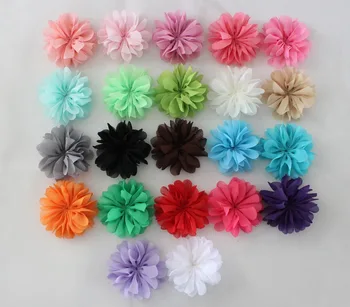 

9cm Ballerina Flowers Chiffon Flowers,Fabric Flowers For Headbands,Hair Accessories Unfinished 23colors