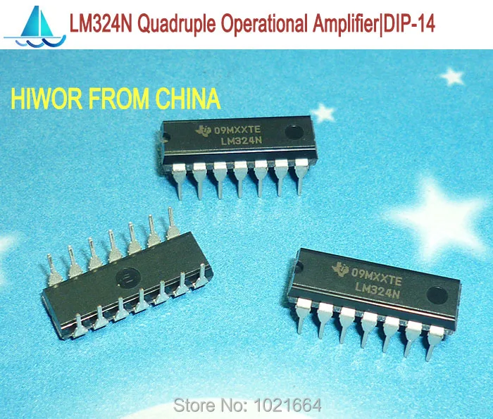 

100pcs/lot LM324N LM324 DIP-14 Low Power Quadruple Operational Amplifiers