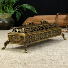 Чистая медь антикварная ладан горелка домашняя мебель четырехногая