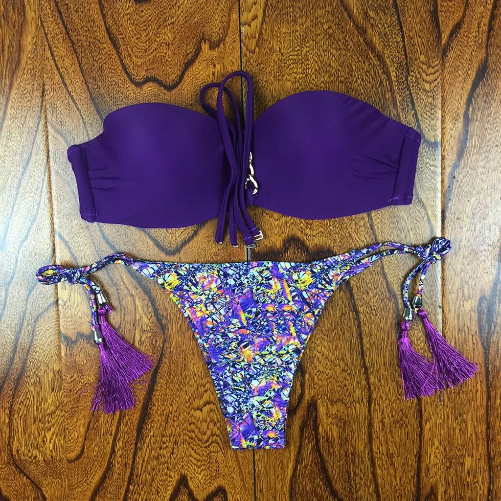 

clothing swimwear split swimsuit printed swimsuit beachwear swimsuit 2019 Sexy Brazilian Bikini Swimwear Women#16