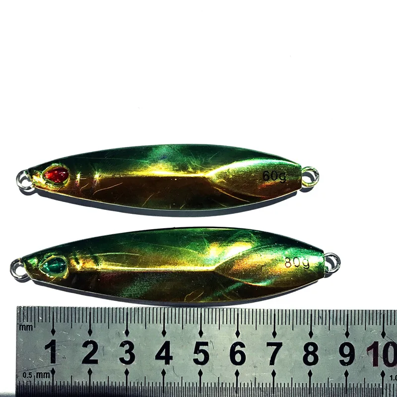 Ufishing Bronzing металл джиг 1 шт./лот Лазерная роспись Отсадки Рыбалка приманки 60 г приманка для морской рыбалки качество 3D привести искусственные приманки
