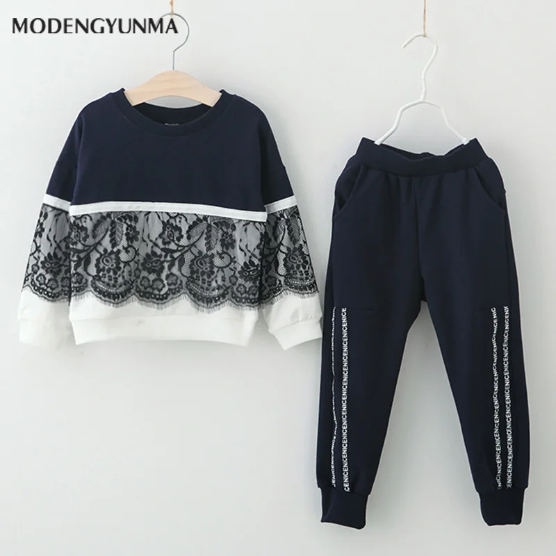 

Nerlero Girls Children Clothing Autumn Winter Casual Pants Set Kids Clothes Tracksuit Suit Children Clothing Sets Girl Outfits