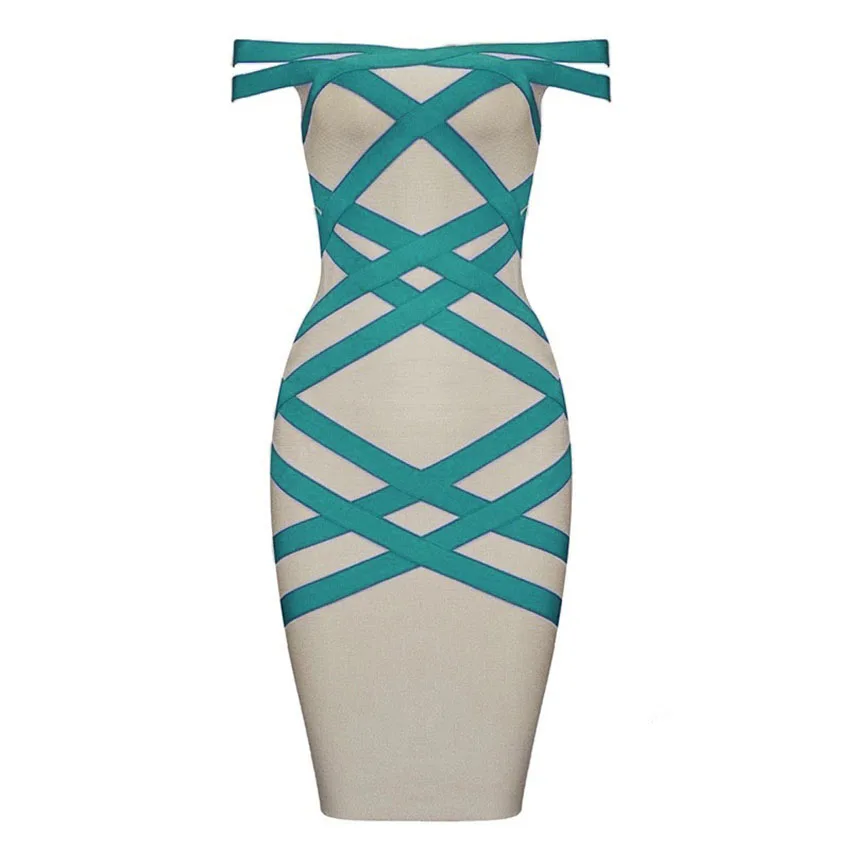 Bevenccel Vestidos Новое цветное женское сексуальное облегающее платье для вечеринки платье с вырезом лодочкой в полоску Элегантное летнее вискозное Бандажное платье для женщин