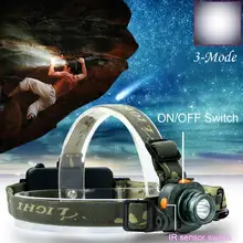 NEW CREE Q5 LED 2000 Lumens Motion Sensing Cree Led Headlamp Headlight Sensor Head Light Flashlight For 1×18650/3xAAA