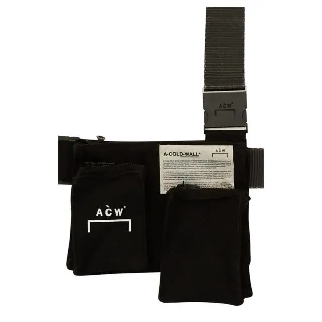 

Fashion Stylist Style 18SS ACW A-Cold Wall Multi-pocket spliced canvas messenger bag Casual Single shoulder bag