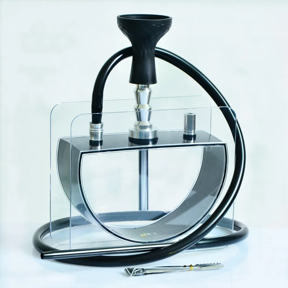 Акриловая трубка для кальяна набор с силиконовой чашей Sheesha металлические щипцы
