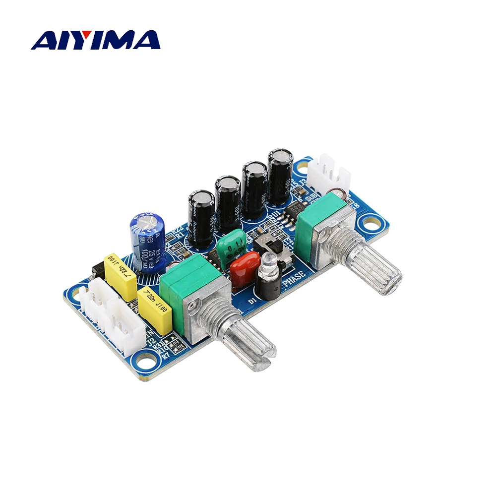 

AIYIMA Subwoofer Preamplifier Low Pass Filter Preamp Amplifier Board Single Power DC 9-32V With Bass Volume Adjustment