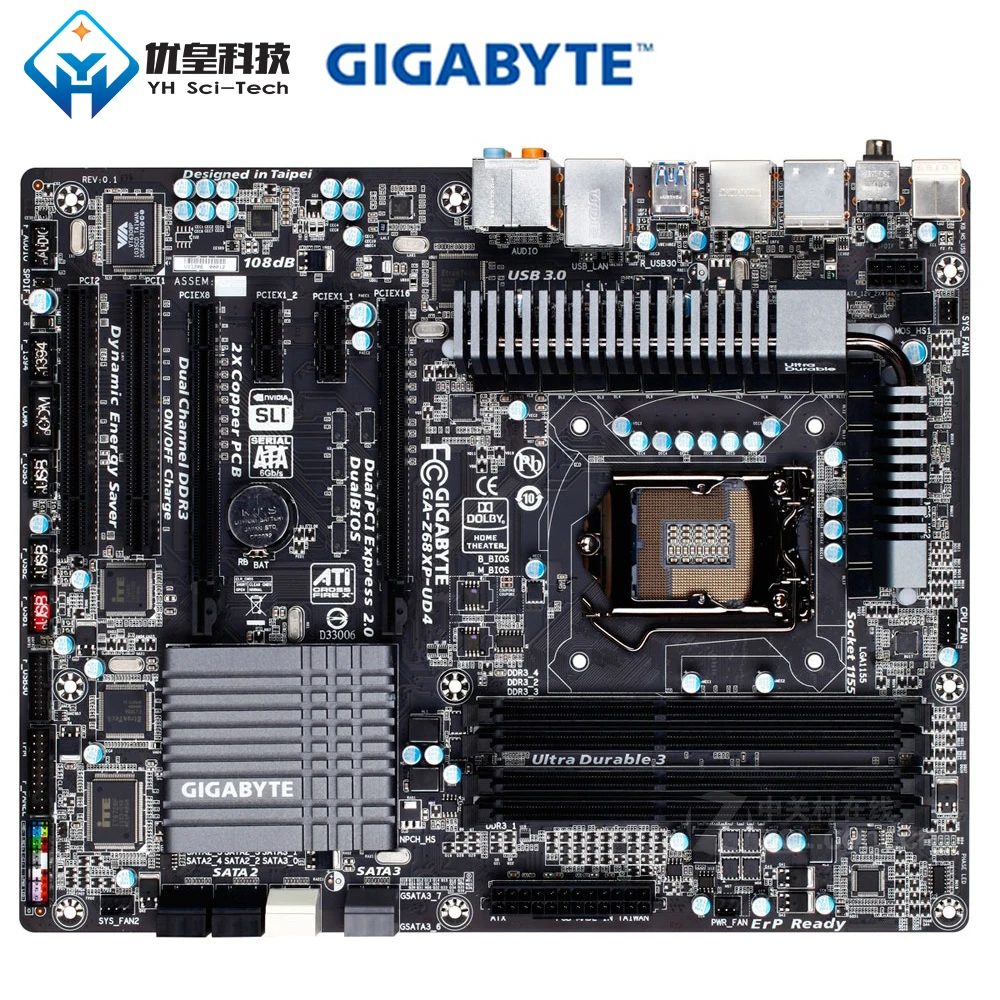 

Original Used Desktop Motherboard Gigabyte GA-Z68XP-UD4 Z68 LGA 1155 Core i7 i5 i3 DDR3 32G SATA3 USB3.0 HDMI IEEE1394 ATX