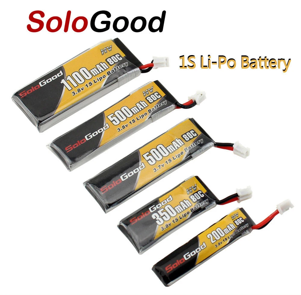 Литий полимерные аккумуляторы SoloGood серии 1S 3 7 в 8 200 мАч 350 500 1100 80C перезаряжаемая