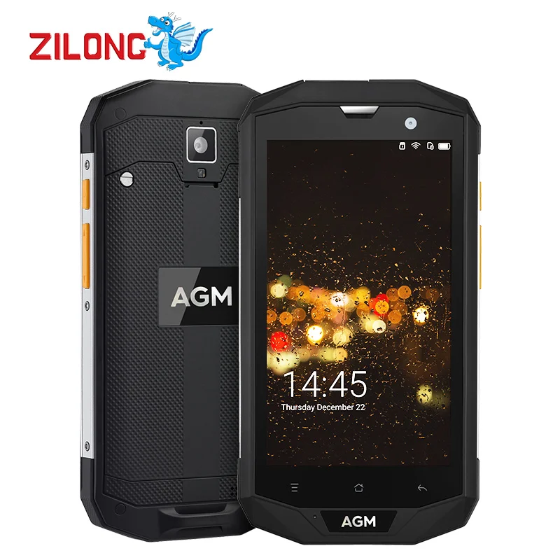 Original AGM A8 4G LTE Smartphone 5.0 Inch Qualcomm MSM8916 Quad Core IP68 Waterproof Android 7.0 3GB 32GB 13.0MP Mobile Phone