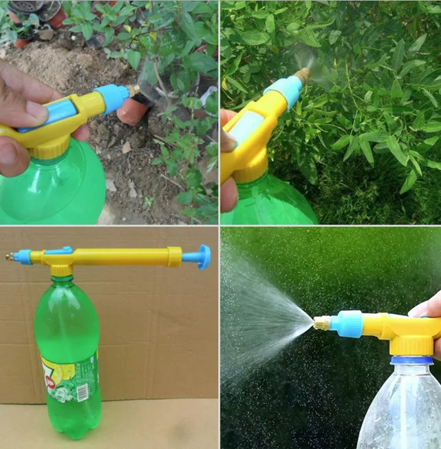 

Hot Mini Juice Bottles Interface Plastic Trolley Gun Sprayer Head Water Pressure New