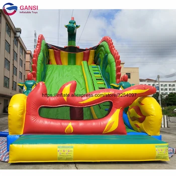 Big inflatable slide for birthday party rental cool design Inflatable Bouncy Slide with free air blower outdoor games pvc inflatable bouncy castles for children with blower
