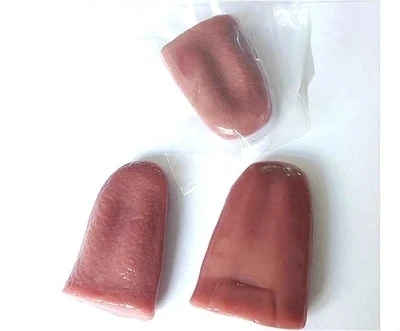 New Horror Funny Magic Tricks Whole Person False Simulation Tongue Decompression Toy Halloween Prank Finger for Magic Tricks E